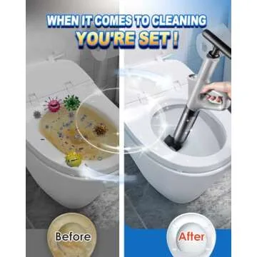 High-Pressure Stainless Steel Toilet Plunger with Barometer