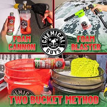 Chemical Guys CWS208 Watermelon Snow Foam Car Wash Soap (Works with Foam Cannons / Guns or Bucket Washes) Safe for Trucks, Motorcycles, RVs & More, 128 fl oz (1 Gallon), Watermelon Scent