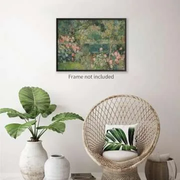 Sage Green Landscape Wall Art for Home Decor