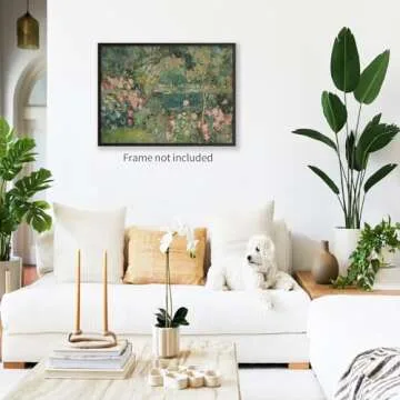 Sage Green Landscape Wall Art for Home Decor