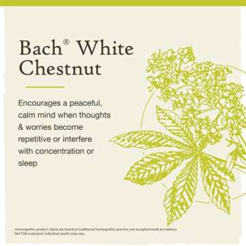 Bach Original Flower Remedies, White Chestnut for Calming Repetitive Thoughts (Non-Alcohol Formula),...