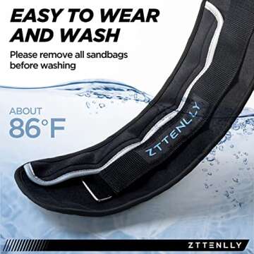 ZTTENLLY Ankle Weights Pair 10LBS with Carry Bag