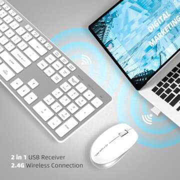BFRIENDit Ultra-Quiet Wireless Keyboard and Mouse Combo