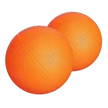 Botabee - Set of 2 Kids Basketball - 6 Inch Mini Rubber Ball for Little Tikes - Toddler Balls for In...