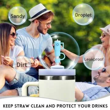 Cute Silicone Straw Covers for Stanley Tumblers - 10PCS