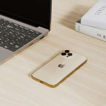 Apple iPhone 13 Pro Max, 256GB, Gold - Unlocked (Renewed)