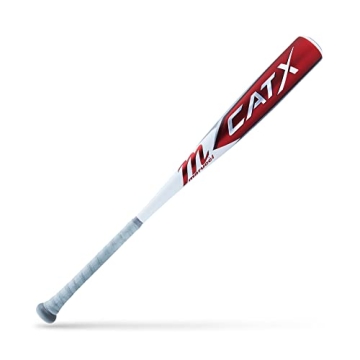 MARUCCI CATX USSSA Senior League Aluminum Baseball BAT, 2 3/4 Barrel, 28" / 18 oz, White/Red