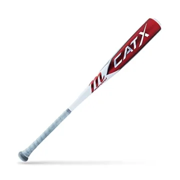 MARUCCI CATX USSSA Senior League Aluminum Baseball BAT, 2 3/4 Barrel, 28" / 18 oz, White/Red