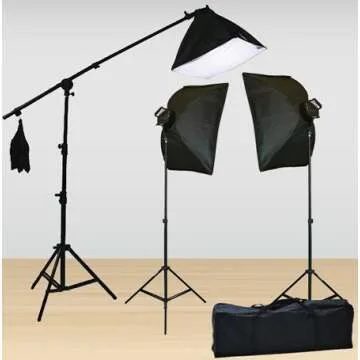 Fancierstudio 3800 Watt Softbox Video Lighting Kit Light Kit with Carrying Case by Fancierstudio 9060SB4