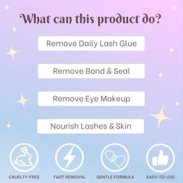 Ninetynine Dreams Lash Glue Remover for Clusters Extensions and Strips Bond & Seal Lash Adhesive DIY Remover Oil-Based Formula at Home for Sensitive Eyes 4ml 0.14oz