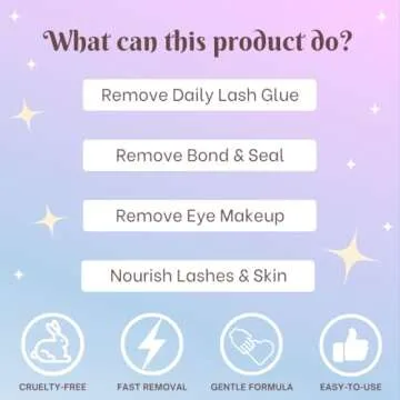 Ninetynine Dreams Lash Glue Remover for Clusters Extensions and Strips Bond & Seal Lash Adhesive DIY Remover Oil-Based Formula at Home for Sensitive Eyes 4ml 0.14oz