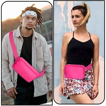 Joysoda Fanny Pack,Belt Bag,40 Inch Asjustable Strap Everywhere Belt Bag,for Women and Men