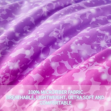RYNGHIPY Sparkle Gradient Glitter Bedding Set for Kids