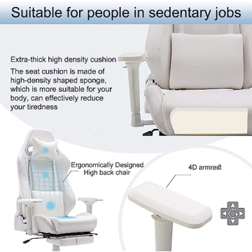 HOMRACER Gaming Chair with Adjustable Footrest and Armrests