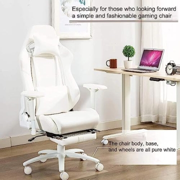 HOMRACER Gaming Chair with Adjustable Footrest and Armrests