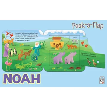 Durable Peek-a-Flap Noah Board Book for Toddlers - Perfect Gift