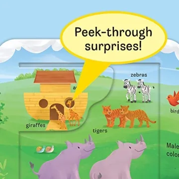 Durable Peek-a-Flap Noah Board Book for Toddlers - Perfect Gift