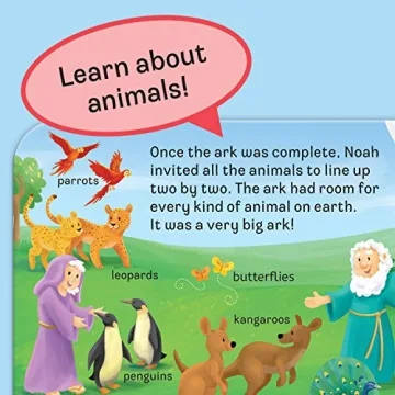 Durable Peek-a-Flap Noah Board Book for Toddlers - Perfect Gift