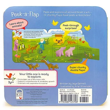 Durable Peek-a-Flap Noah Board Book for Toddlers - Perfect Gift