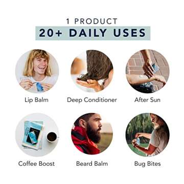 Conscious Coconut Certified Organic, Fair Trade Coconut Oil Packets, Cold-Pressed Virgin Coconut Oil for Skin Care and Hair Care, Grab & Go Box, Small Batch Coconut Oil Packets, 10 packets