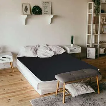 Grounding Mat, Grounding Mattress Cover Pad Grounding Mats Earth Connected Conductive Carbon Leatherette Grounding Sheets for Better Sleep, Relieve Pain(54‘’ * 71‘’)