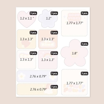 Custom Flower Power Name Labels for Kids Durable Waterproof