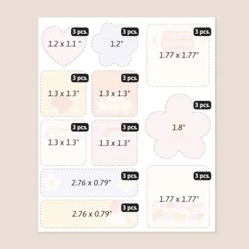 Custom Flower Power Name Labels for Kids Durable Waterproof