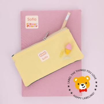 Custom Flower Power Name Labels for Kids Durable Waterproof