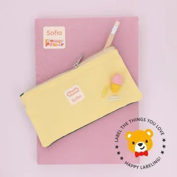 Custom Flower Power Name Labels for Kids Durable Waterproof