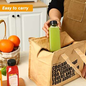 SUPERLELE 8pcs 12oz Juice Bottles with Caps, Juicing Bottles Reusable, Plastic Juicer Bottles with Caps, Labels, Funnel and Brush for Juice, Smoothie, Milk