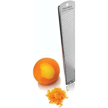 Microplane 40001 Stainless Steel Zester - Essential Culinary Tool for Home Chefs and Professionals