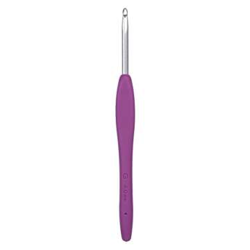 Clover 1045/G Purple Amour Crochet Hook, Size G, 4.0mm