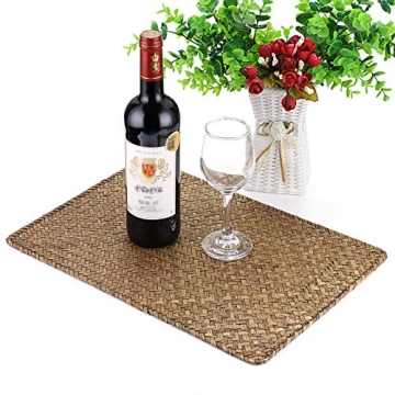OwnMy Seagrass Placemats Set of 6 - Stylish & Durable