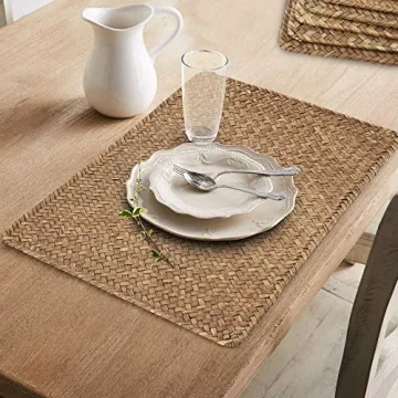 OwnMy Seagrass Placemats Set of 6 - Stylish & Durable