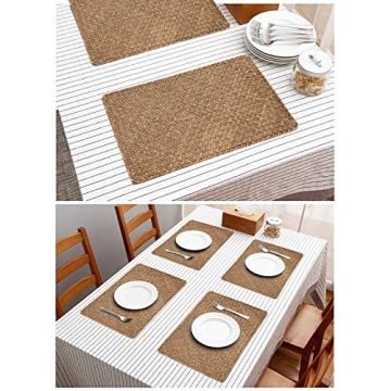 OwnMy Seagrass Placemats Set of 6 - Stylish & Durable