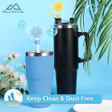 Cute 8Pcs Stanley Straw Covers for All Tumbler Sizes
