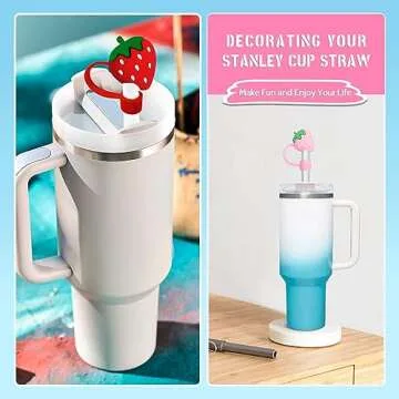 Cute 8Pcs Stanley Straw Covers for All Tumbler Sizes