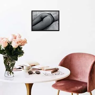 Sincerely, Not Fashion Art Print Woman with Fishnets Poster 11"x14" UNFRAMED Modern Artwork for Bedroom Gallery Wall Decor (OPTION 1)