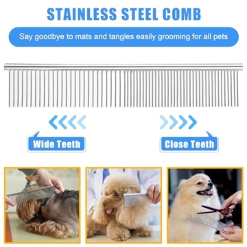 Complete 9PCS Grooming Kit for Dogs and Cats - All Breeds