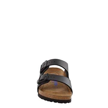 Birkenstock Women's Arizona Soft Footbed, Black Birko-Flor¿, 39 N EU