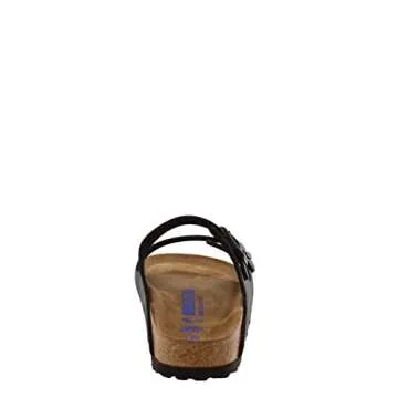 Birkenstock Women's Arizona Soft Footbed, Black Birko-Flor¿, 39 N EU