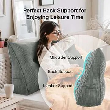 WOWMAX Large Bolster Triangular Headboard Pillow - Perfect for Twin & Twin XL Beds