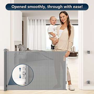 Bulubaky Retractable Safety Gate for Kids and Pets