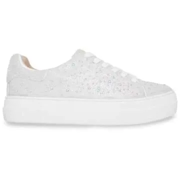 Betsey Women's Sidny Sneaker, Pearl, 9