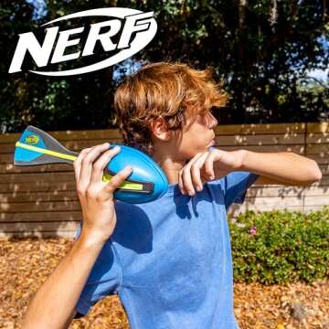 Nerf Vortex Ultimate Grip Foam Football Soft Vortex Football for Long-Distance Throws - All-Weather Perfect for Pool + Beach Football - Kids Ultimate Grip Whistle Vortex Foam Ball