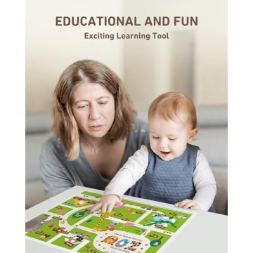 Babebay Disposable Stick-on Placemats 40 Pack Happy Zoo