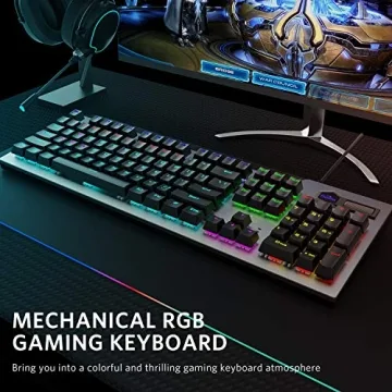 FIODIO RGB Mechanical Gaming Keyboard for All Setup