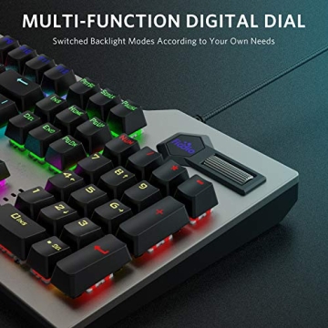 FIODIO RGB Mechanical Gaming Keyboard for All Setup