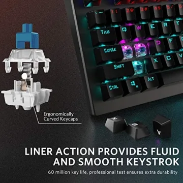 FIODIO RGB Mechanical Gaming Keyboard for All Setup