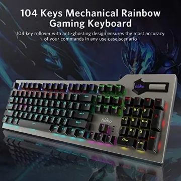 FIODIO RGB Mechanical Gaming Keyboard for All Setup